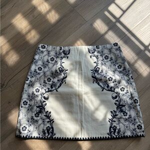 Alemais Linen Floral Patterned Skirt, Size 8